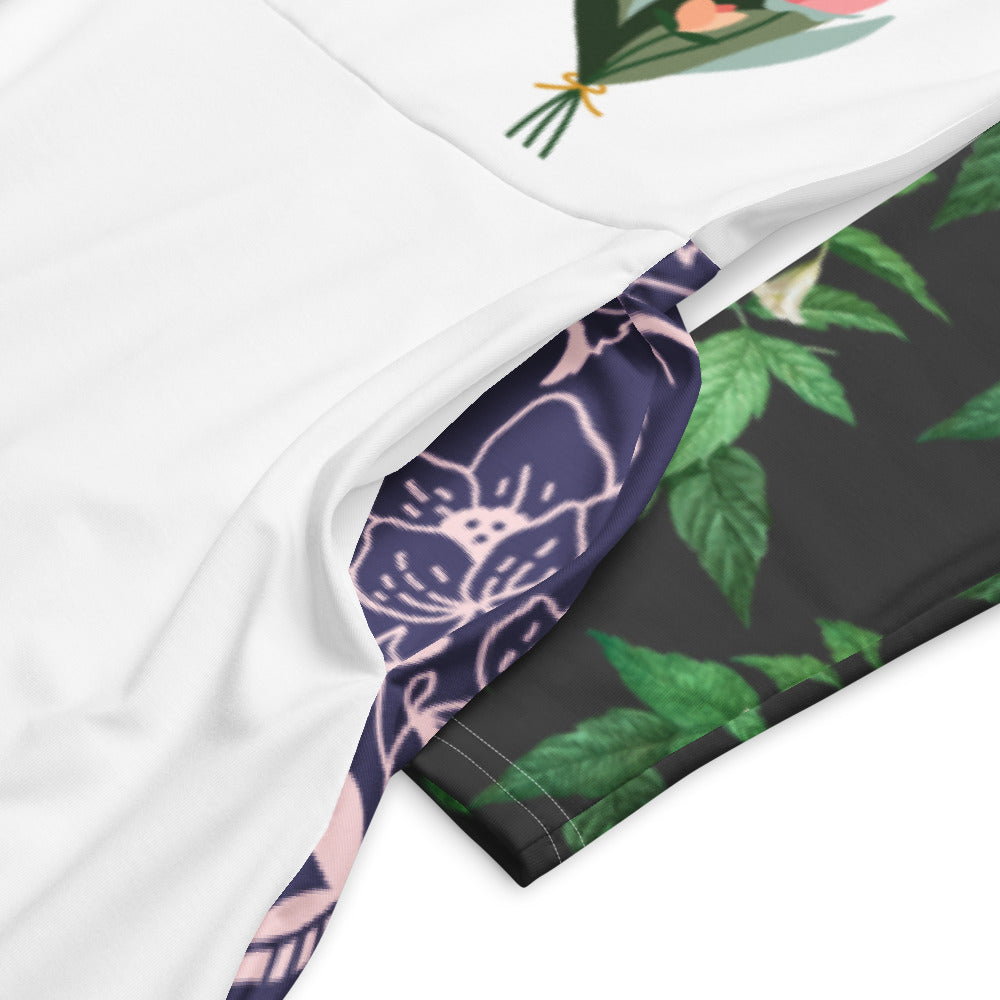 長袖連衣裙,遍布整個印刷 - 上帝與她同在,她不會跌倒