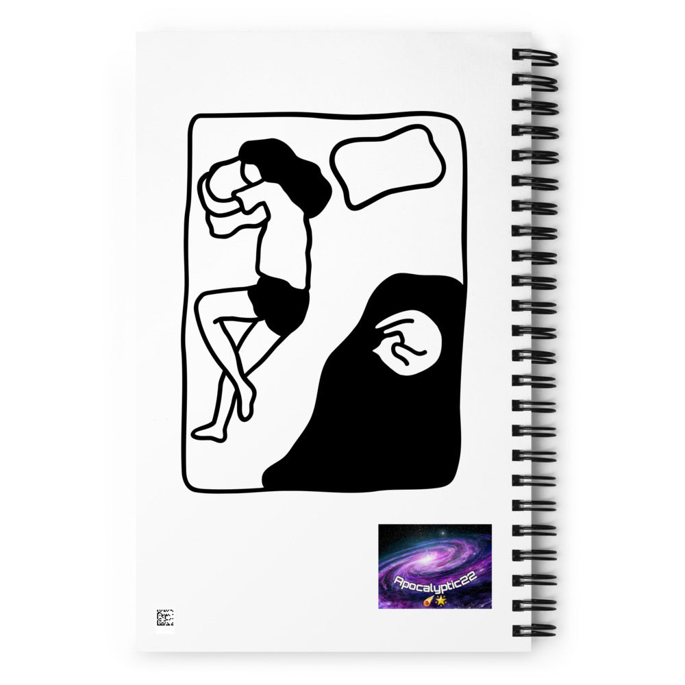 Spiral notebook - I go to bed and fall asleep in peace