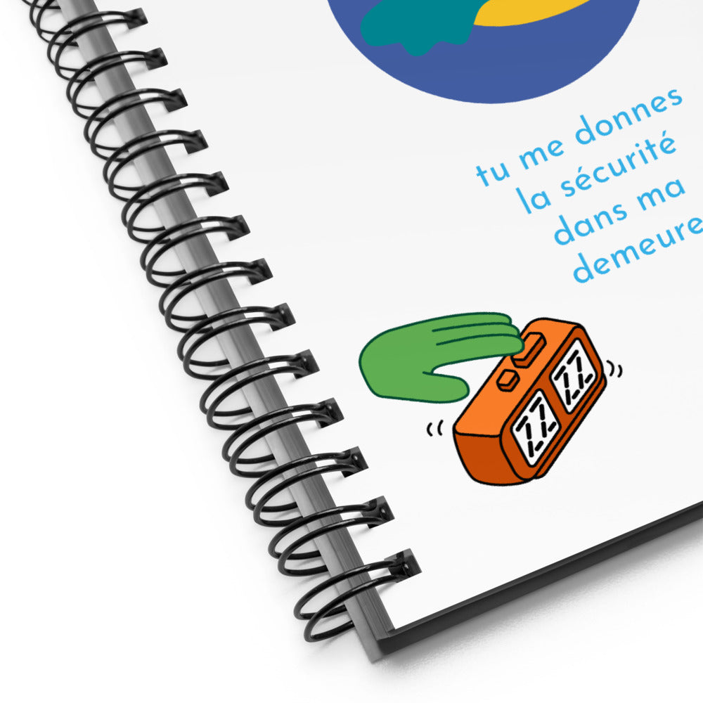 Spiral notebook - I go to bed and fall asleep in peace