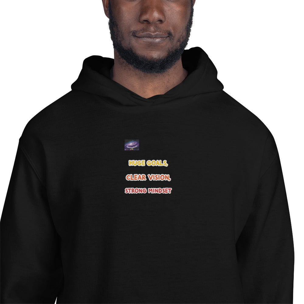 Hoodie - große Ziele, klare Vision, starke Denkweise (Mann/Frau)