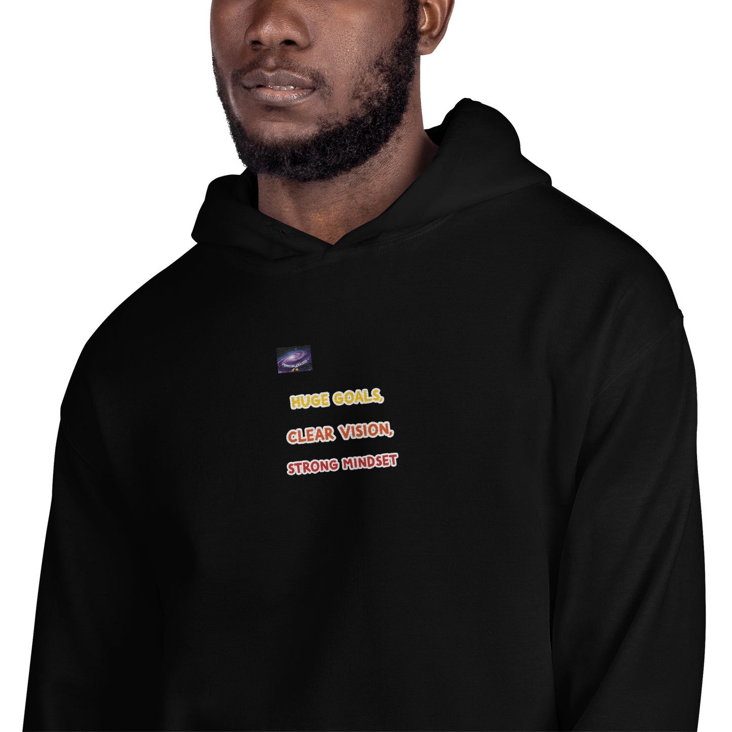 Hoodie - große Ziele, klare Vision, starke Denkweise (Mann/Frau)