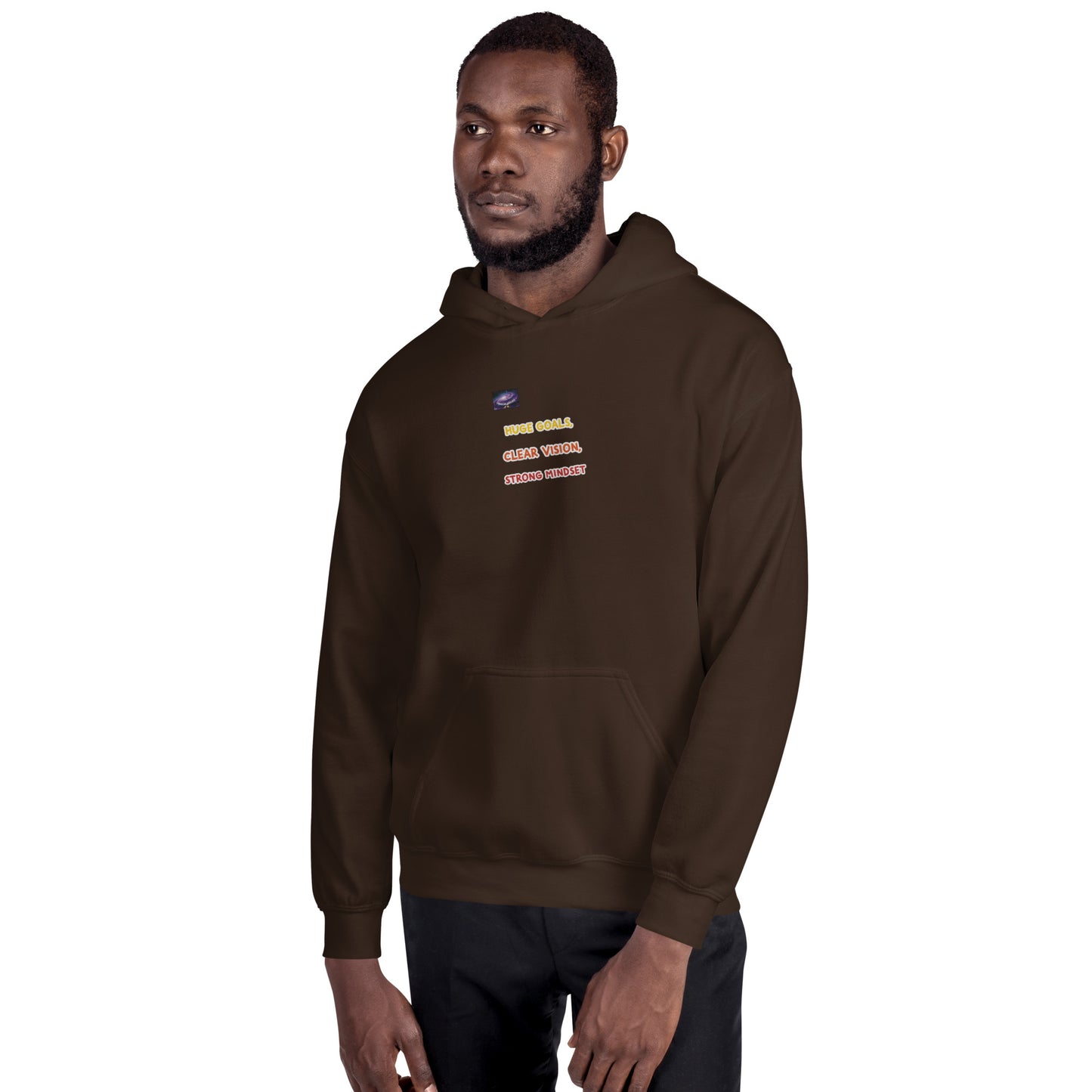 Hoodie - große Ziele, klare Vision, starke Denkweise (Mann/Frau)