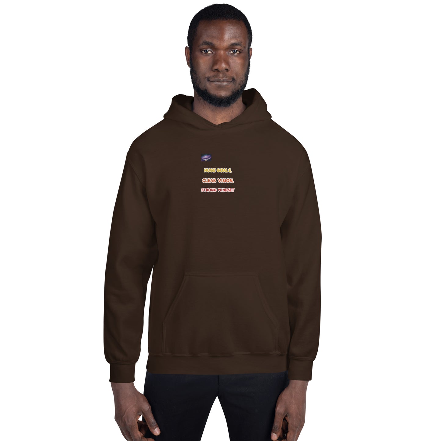 Hoodie - große Ziele, klare Vision, starke Denkweise (Mann/Frau)