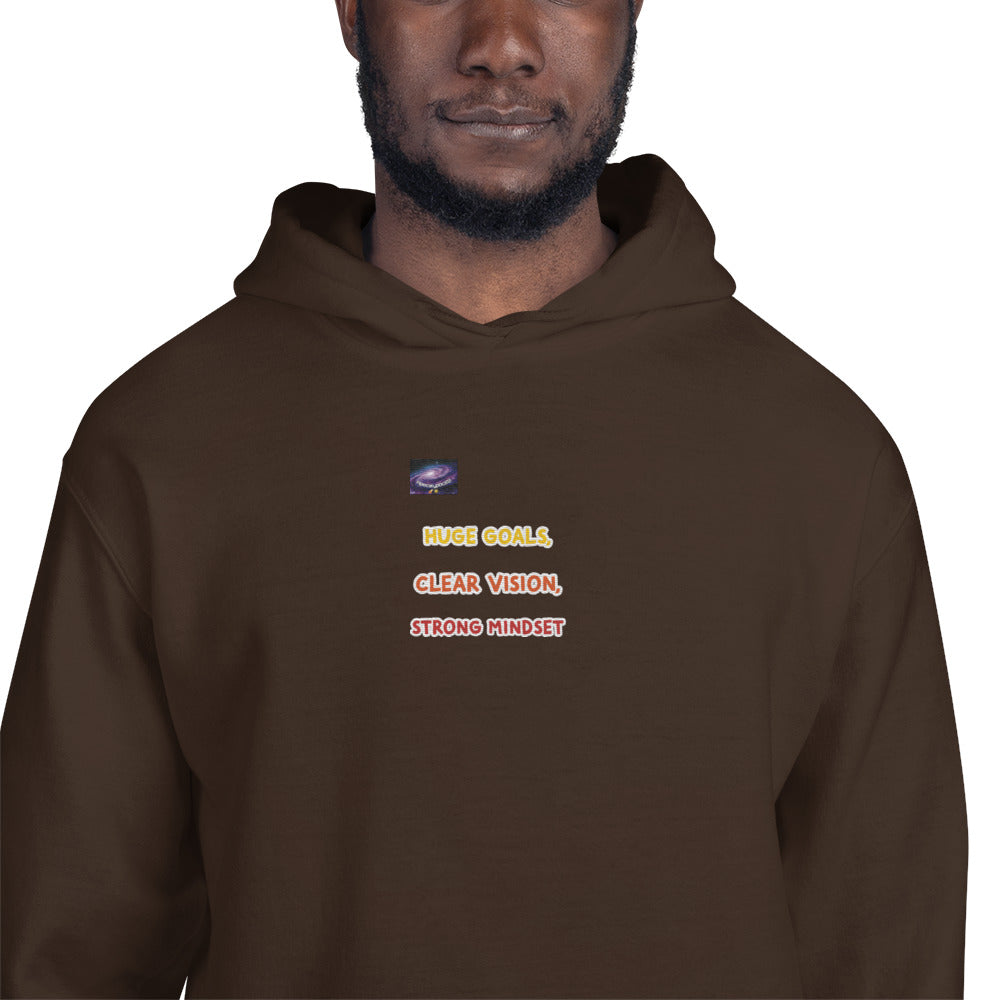 Hoodie - große Ziele, klare Vision, starke Denkweise (Mann/Frau)
