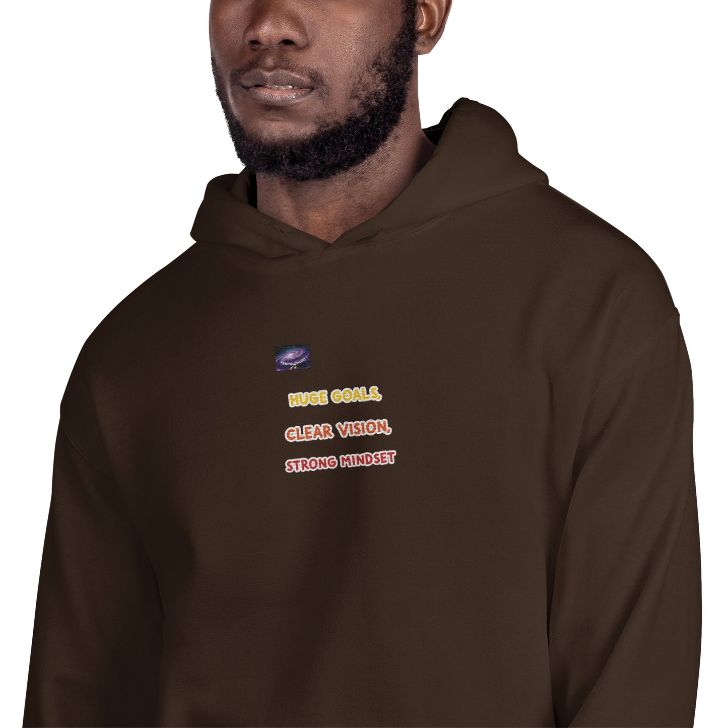 Hoodie - große Ziele, klare Vision, starke Denkweise (Mann/Frau)
