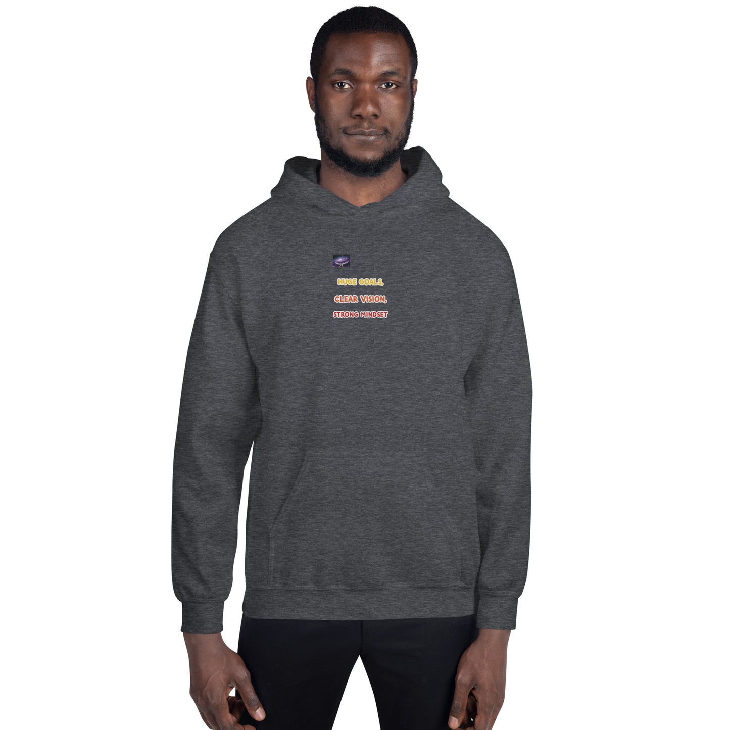 Hoodie - große Ziele, klare Vision, starke Denkweise (Mann/Frau)