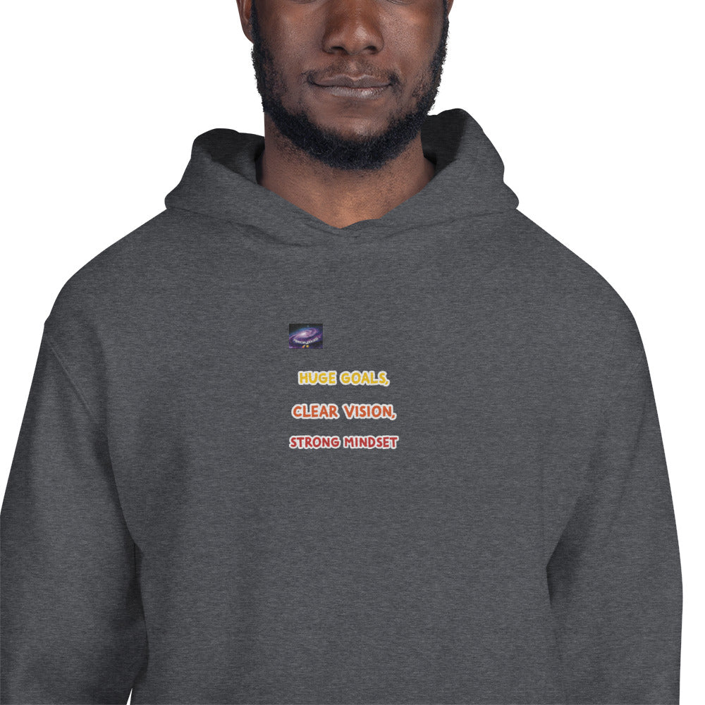 Hoodie - große Ziele, klare Vision, starke Denkweise (Mann/Frau)
