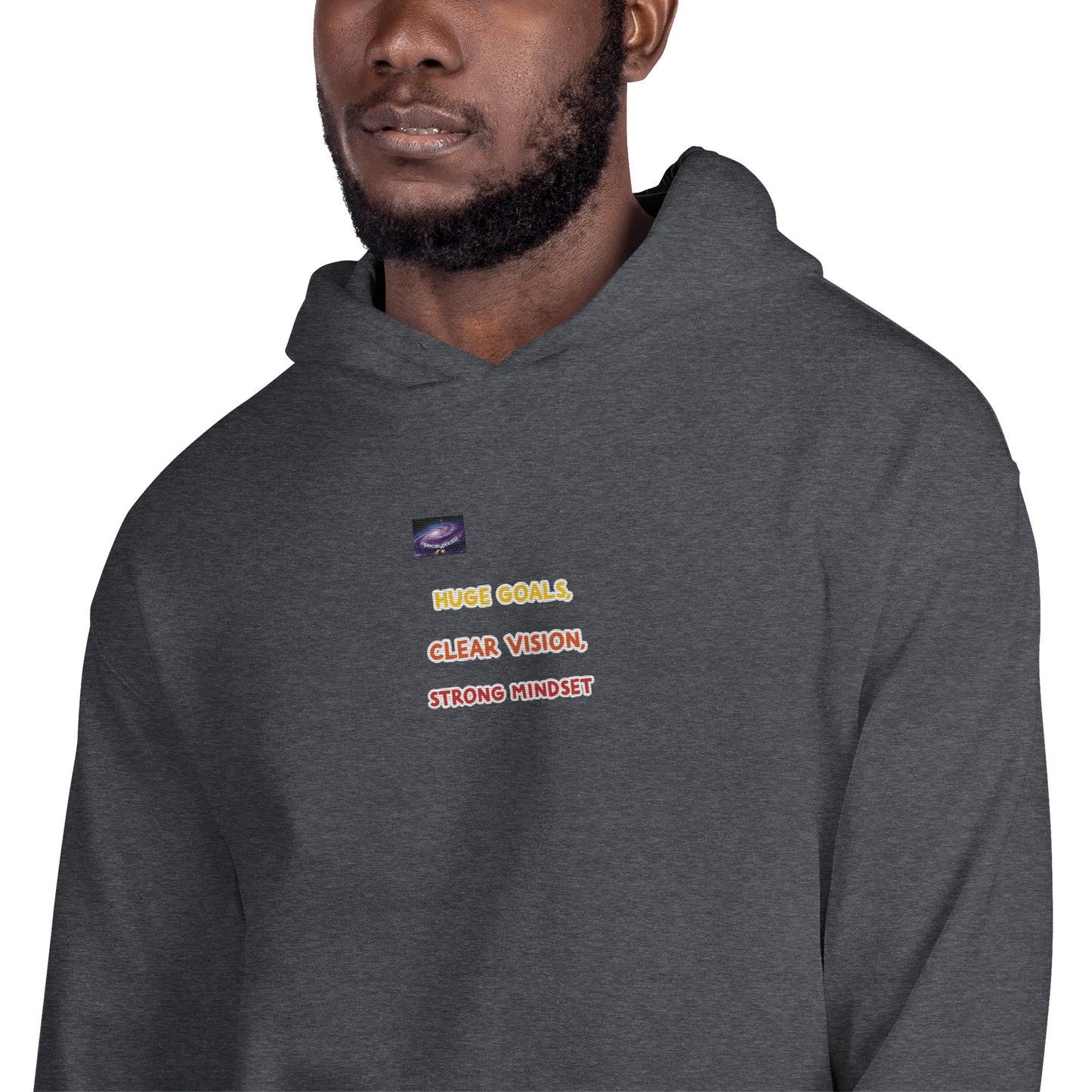 Hoodie - große Ziele, klare Vision, starke Denkweise (Mann/Frau)