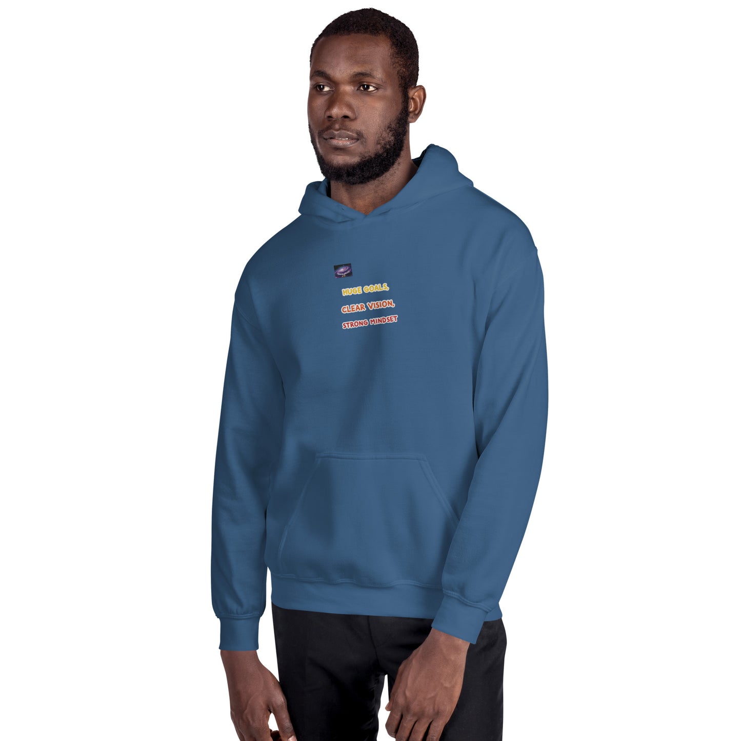 Hoodie - große Ziele, klare Vision, starke Denkweise (Mann/Frau)