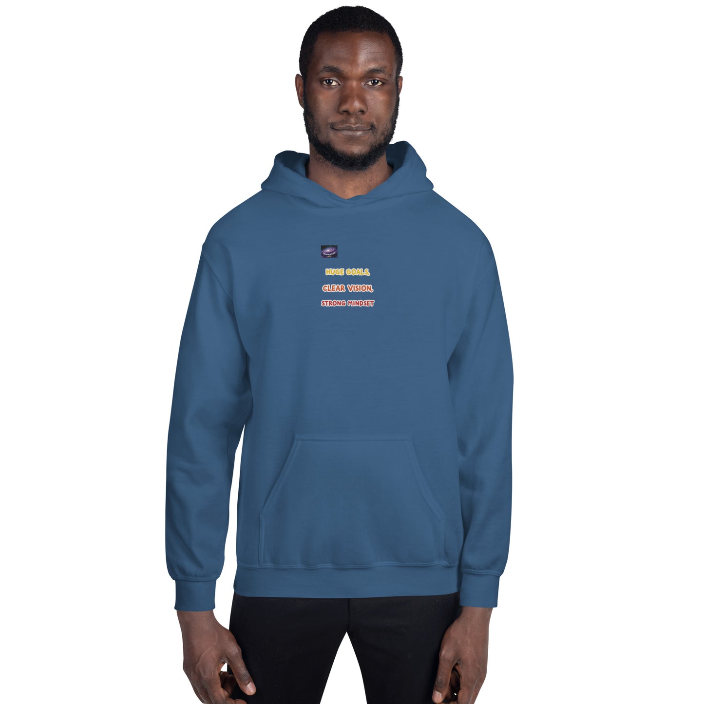 Hoodie - große Ziele, klare Vision, starke Denkweise (Mann/Frau)