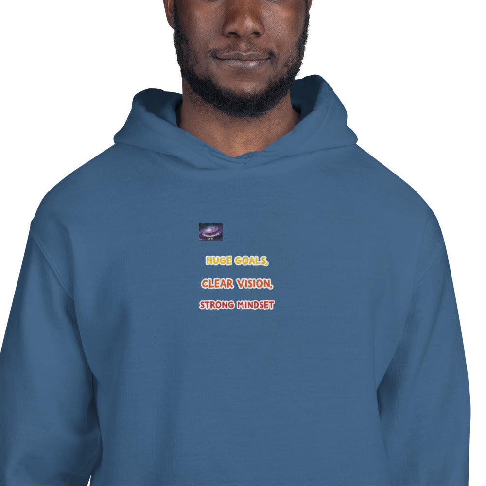 Hoodie - große Ziele, klare Vision, starke Denkweise (Mann/Frau)