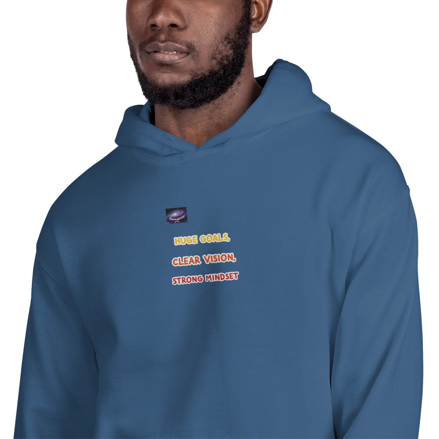Hoodie - große Ziele, klare Vision, starke Denkweise (Mann/Frau)