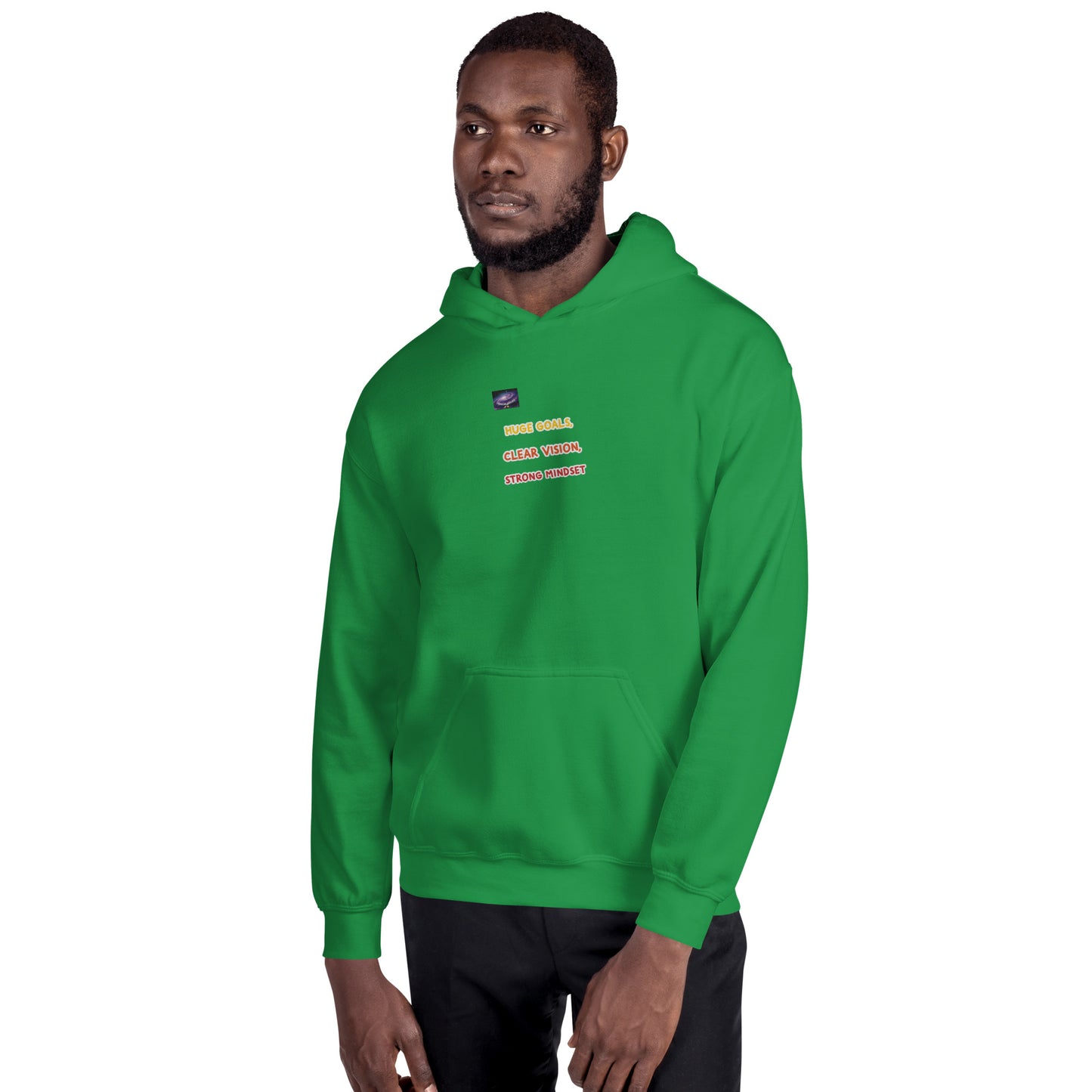 Hoodie - große Ziele, klare Vision, starke Denkweise (Mann/Frau)