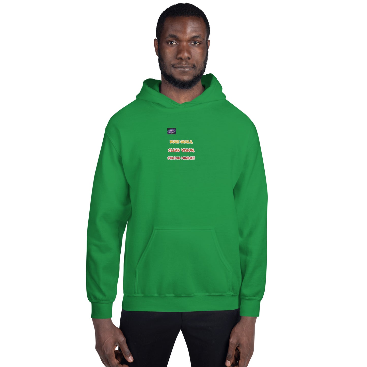Hoodie - große Ziele, klare Vision, starke Denkweise (Mann/Frau)