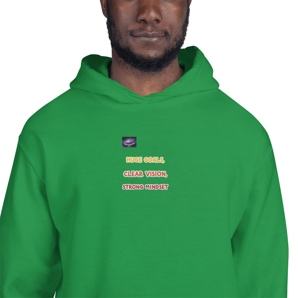 Hoodie - große Ziele, klare Vision, starke Denkweise (Mann/Frau)