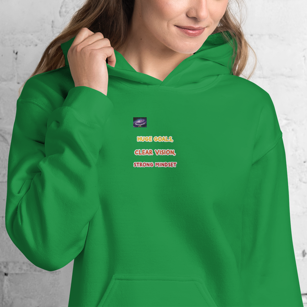 Hoodie - große Ziele, klare Vision, starke Denkweise (Mann/Frau)