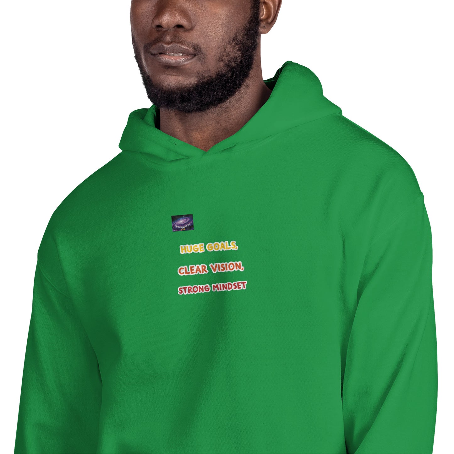 Hoodie - große Ziele, klare Vision, starke Denkweise (Mann/Frau)