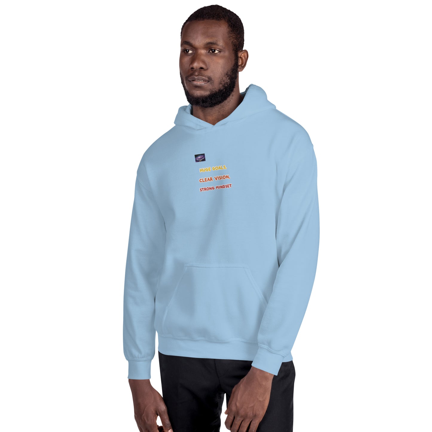 Hoodie - große Ziele, klare Vision, starke Denkweise (Mann/Frau)