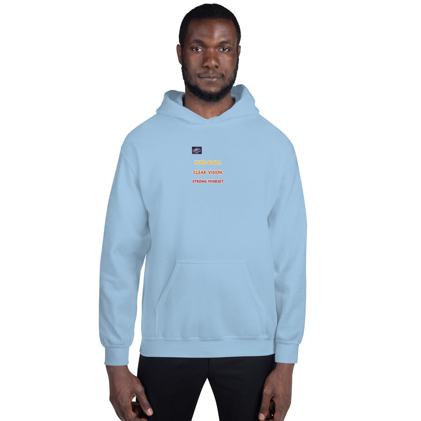 Hoodie - große Ziele, klare Vision, starke Denkweise (Mann/Frau)
