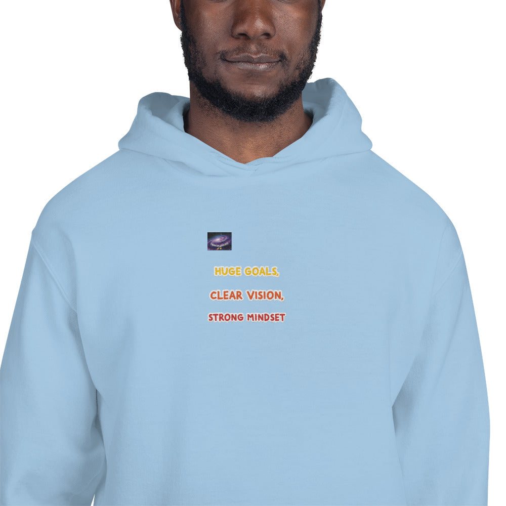 Hoodie - große Ziele, klare Vision, starke Denkweise (Mann/Frau)
