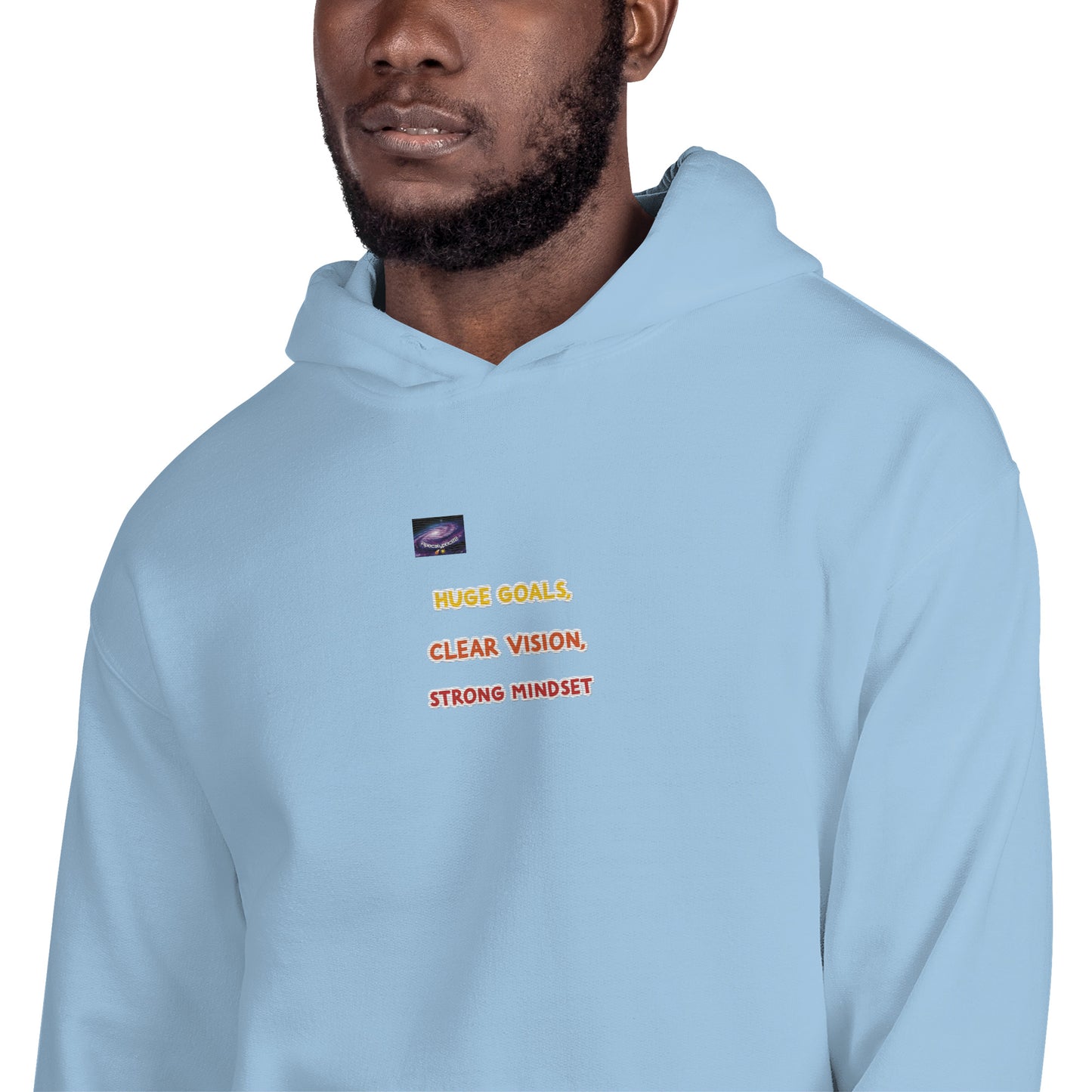 Hoodie - große Ziele, klare Vision, starke Denkweise (Mann/Frau)