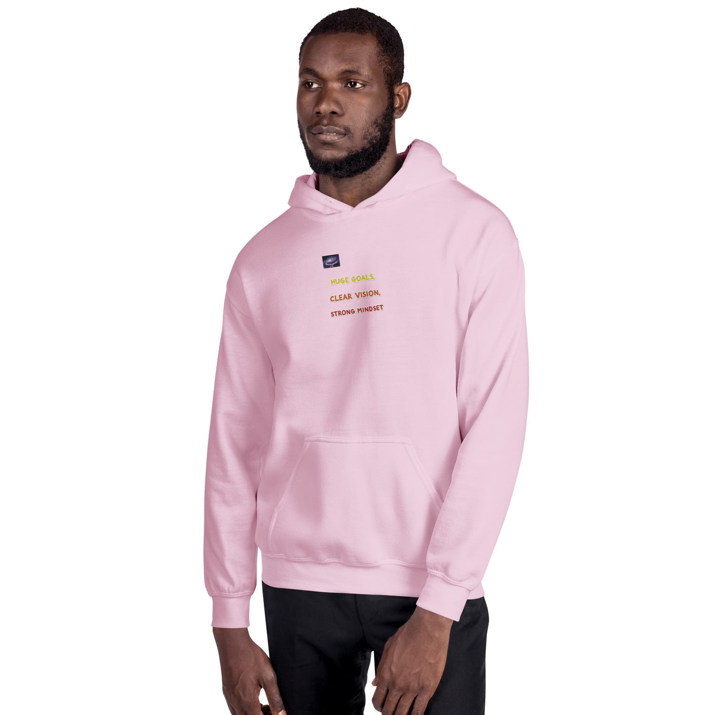 Hoodie - große Ziele, klare Vision, starke Denkweise (Mann/Frau)