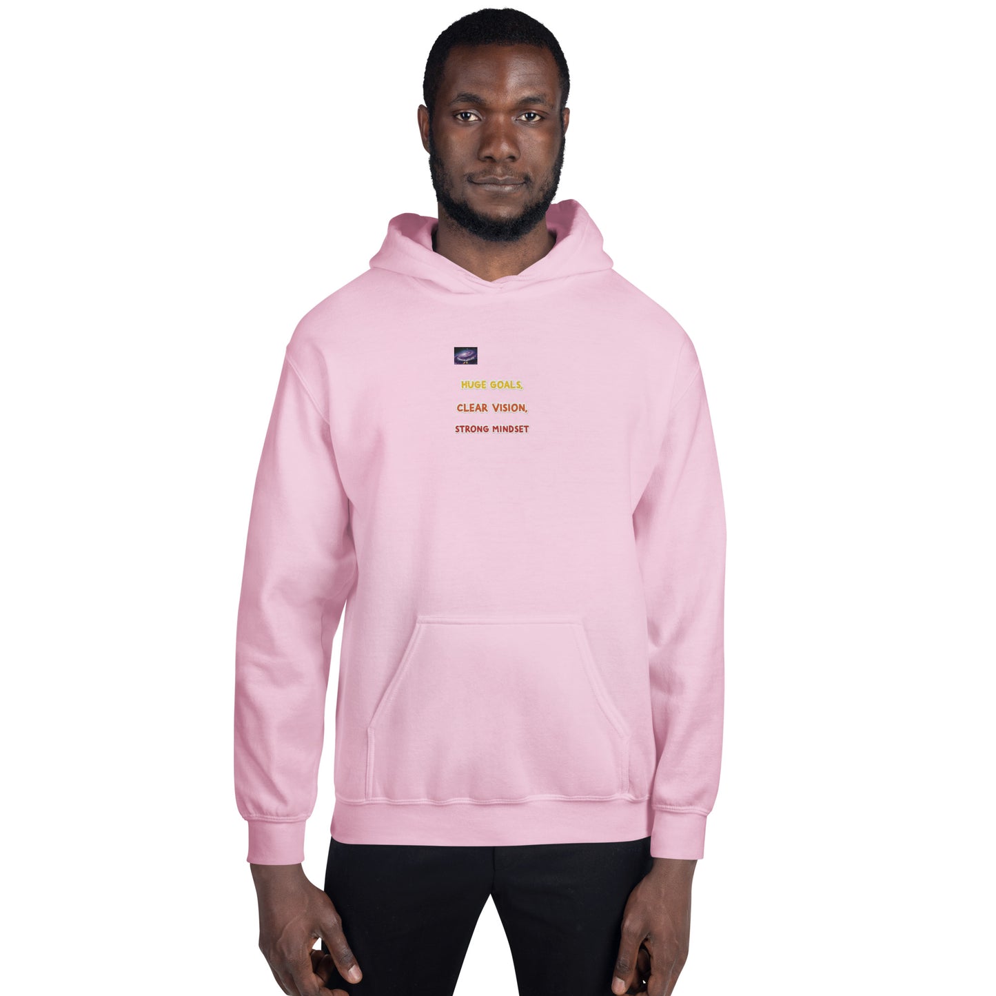 Hoodie - große Ziele, klare Vision, starke Denkweise (Mann/Frau)