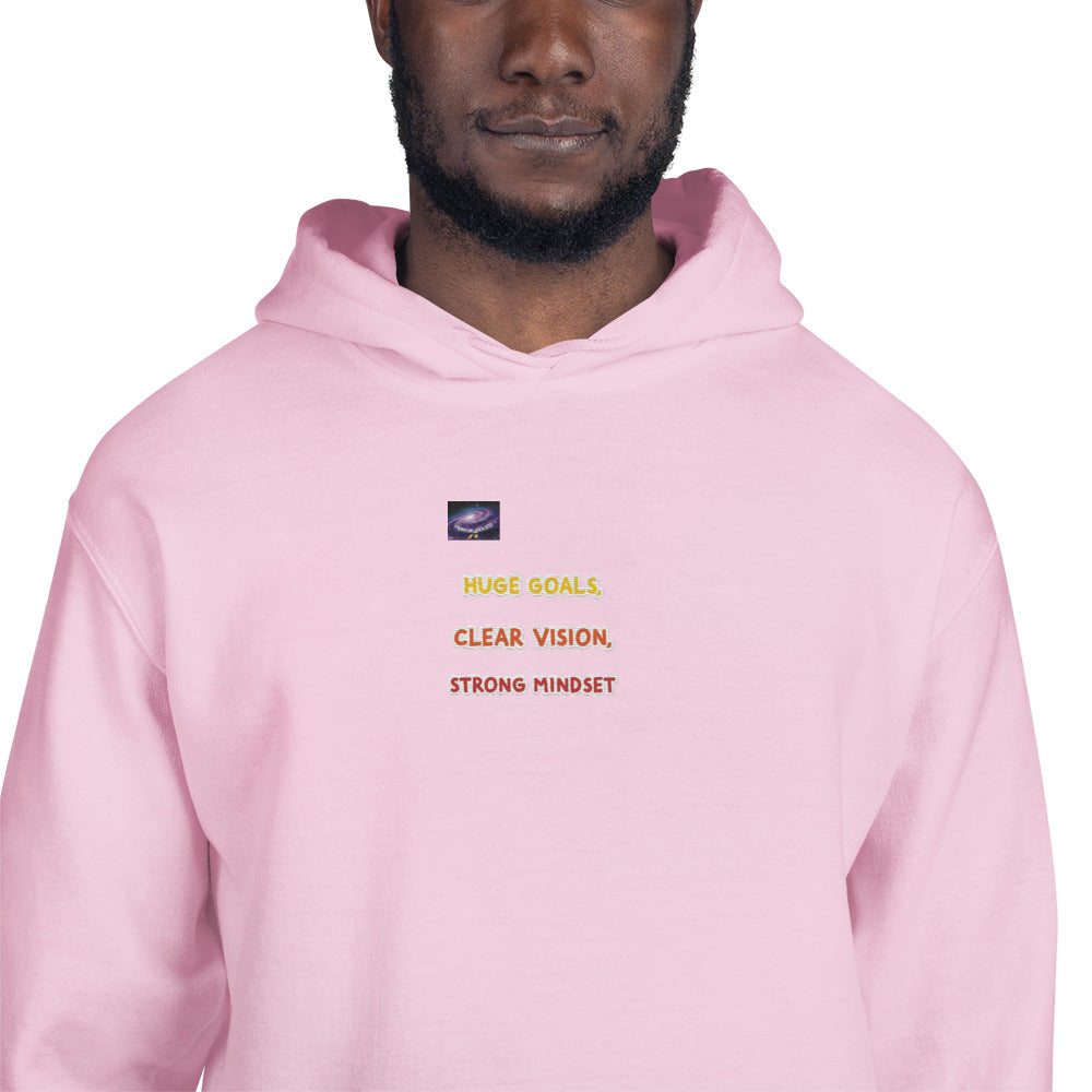 Hoodie - große Ziele, klare Vision, starke Denkweise (Mann/Frau)