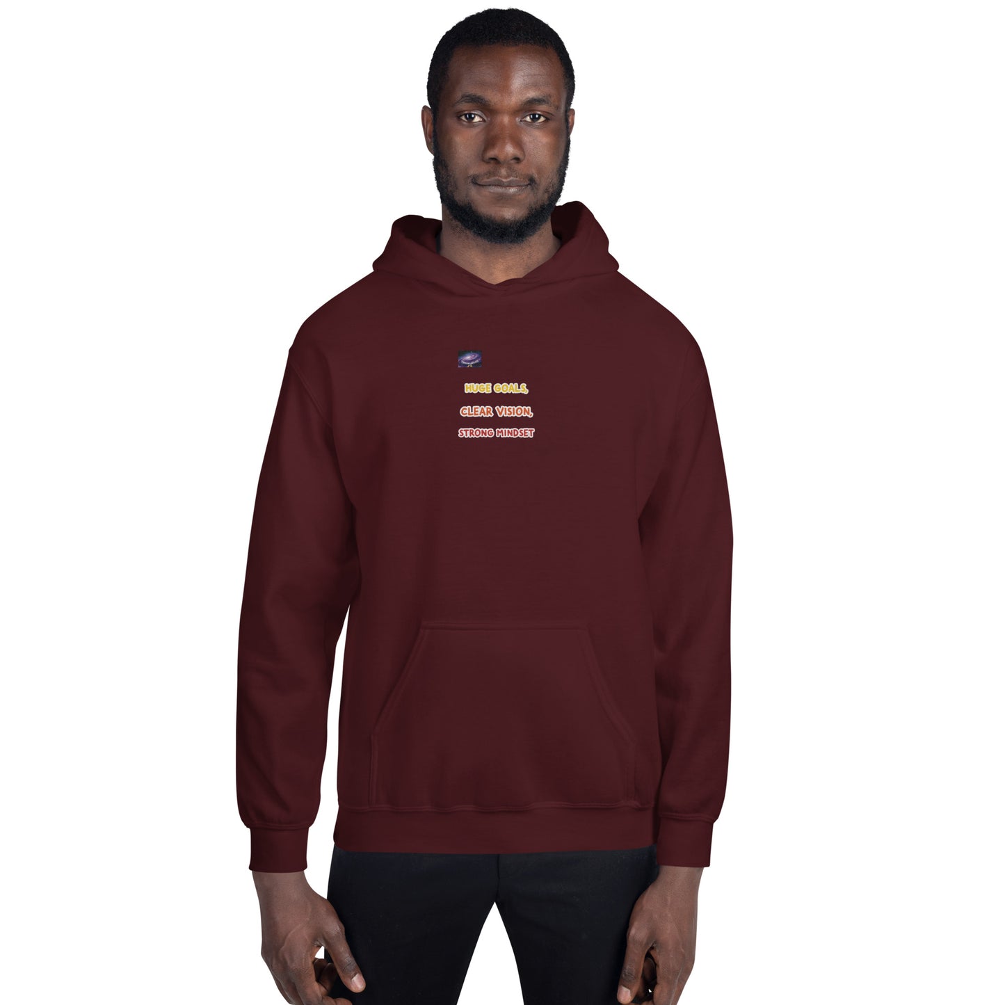 Hoodie - große Ziele, klare Vision, starke Denkweise (Mann/Frau)