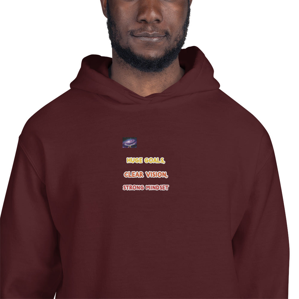 Hoodie - große Ziele, klare Vision, starke Denkweise (Mann/Frau)