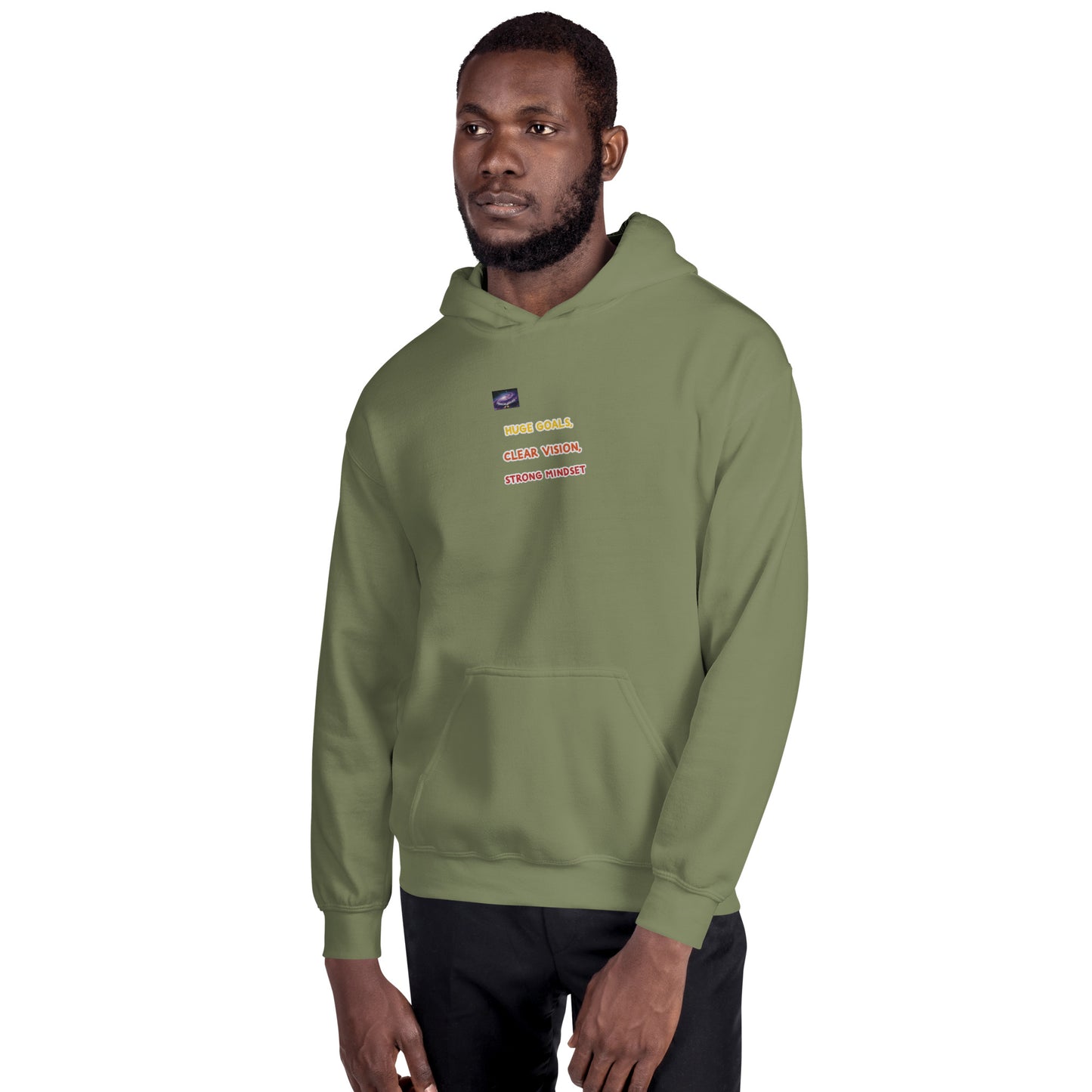 Hoodie - große Ziele, klare Vision, starke Denkweise (Mann/Frau)
