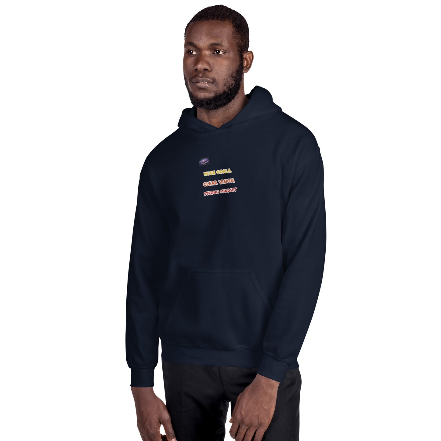 Hoodie - große Ziele, klare Vision, starke Denkweise (Mann/Frau)