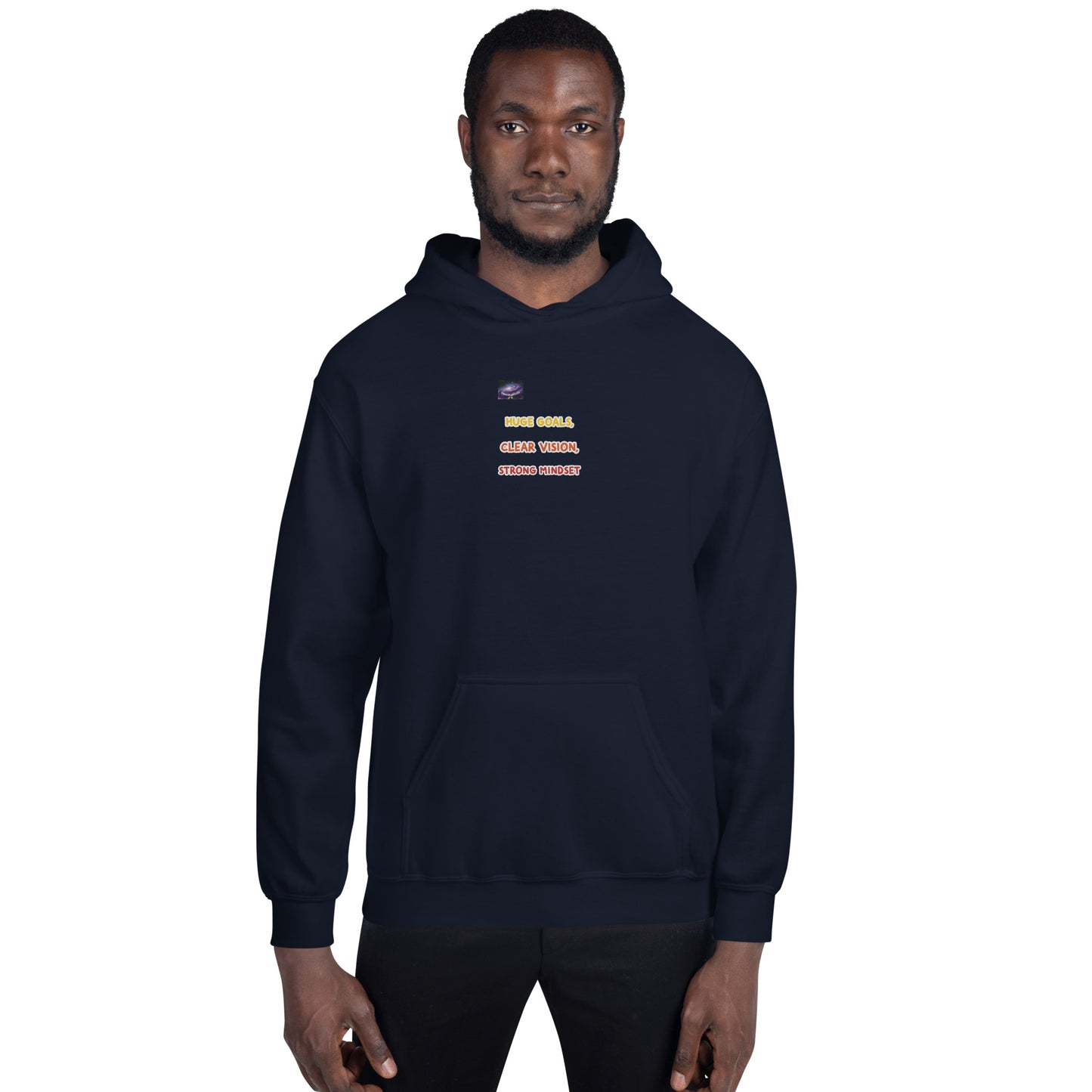 Hoodie - große Ziele, klare Vision, starke Denkweise (Mann/Frau)