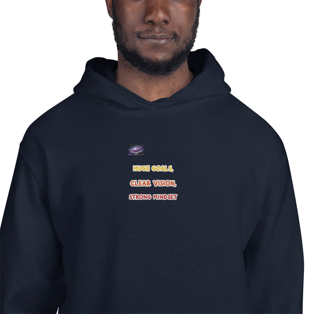 Hoodie - große Ziele, klare Vision, starke Denkweise (Mann/Frau)