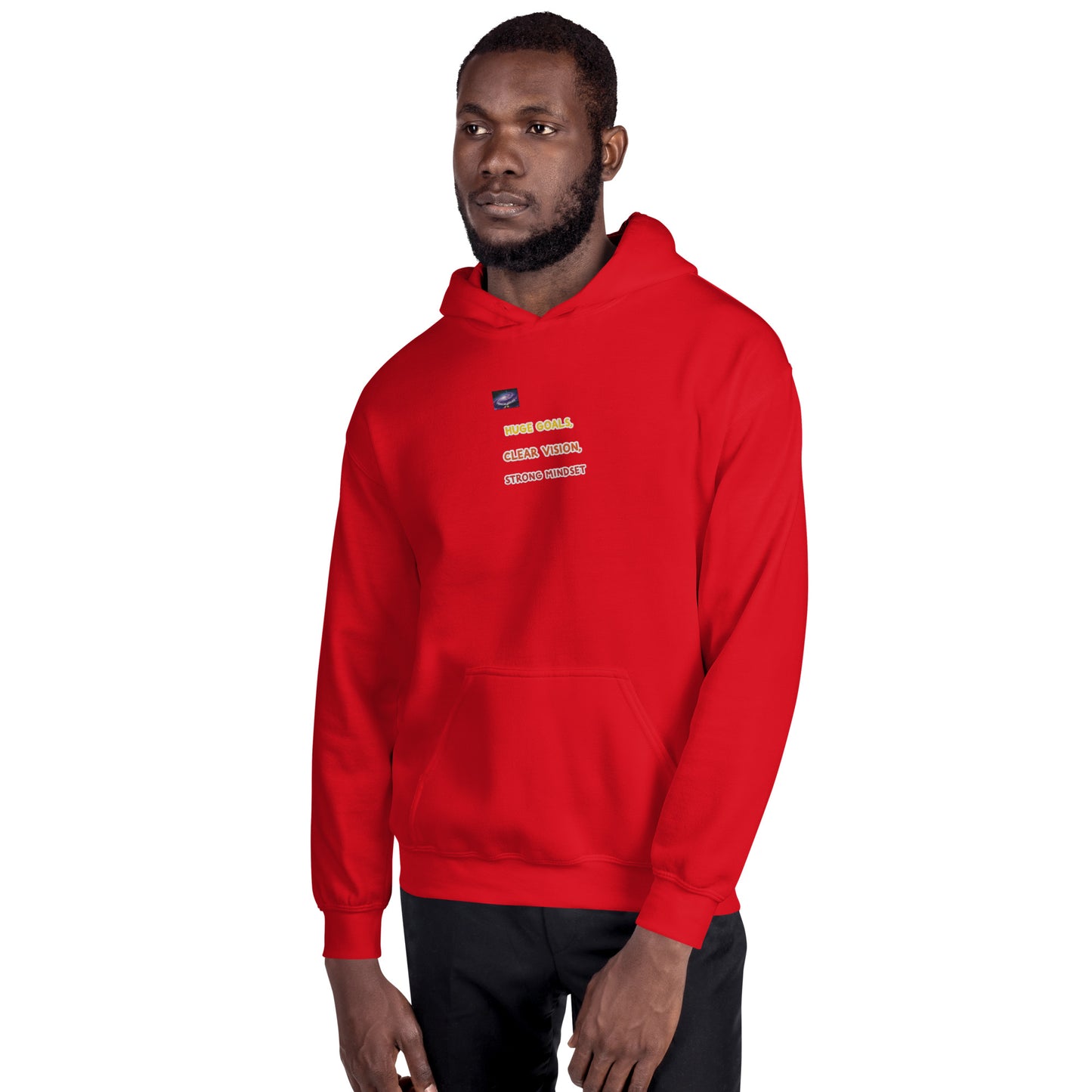 Hoodie - große Ziele, klare Vision, starke Denkweise (Mann/Frau)