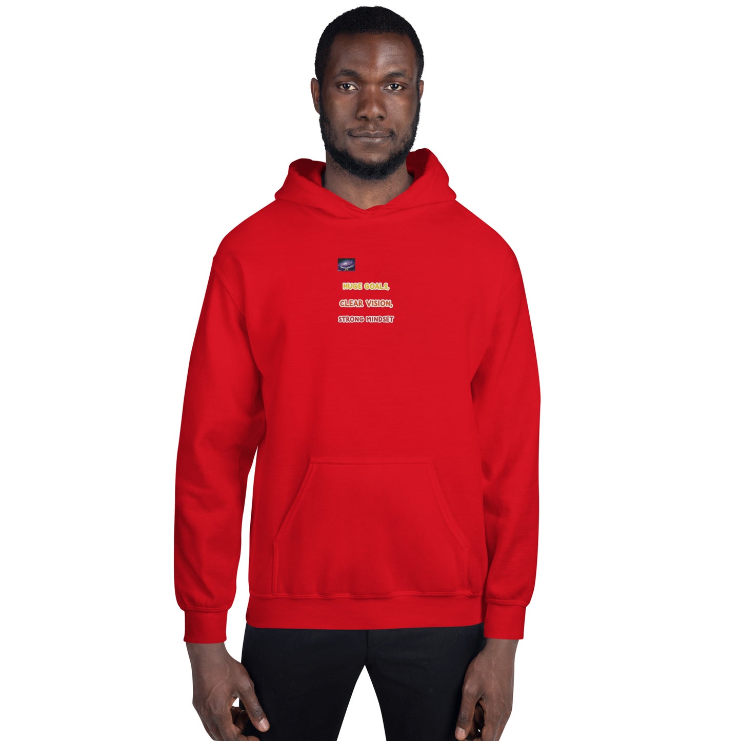 Hoodie - große Ziele, klare Vision, starke Denkweise (Mann/Frau)