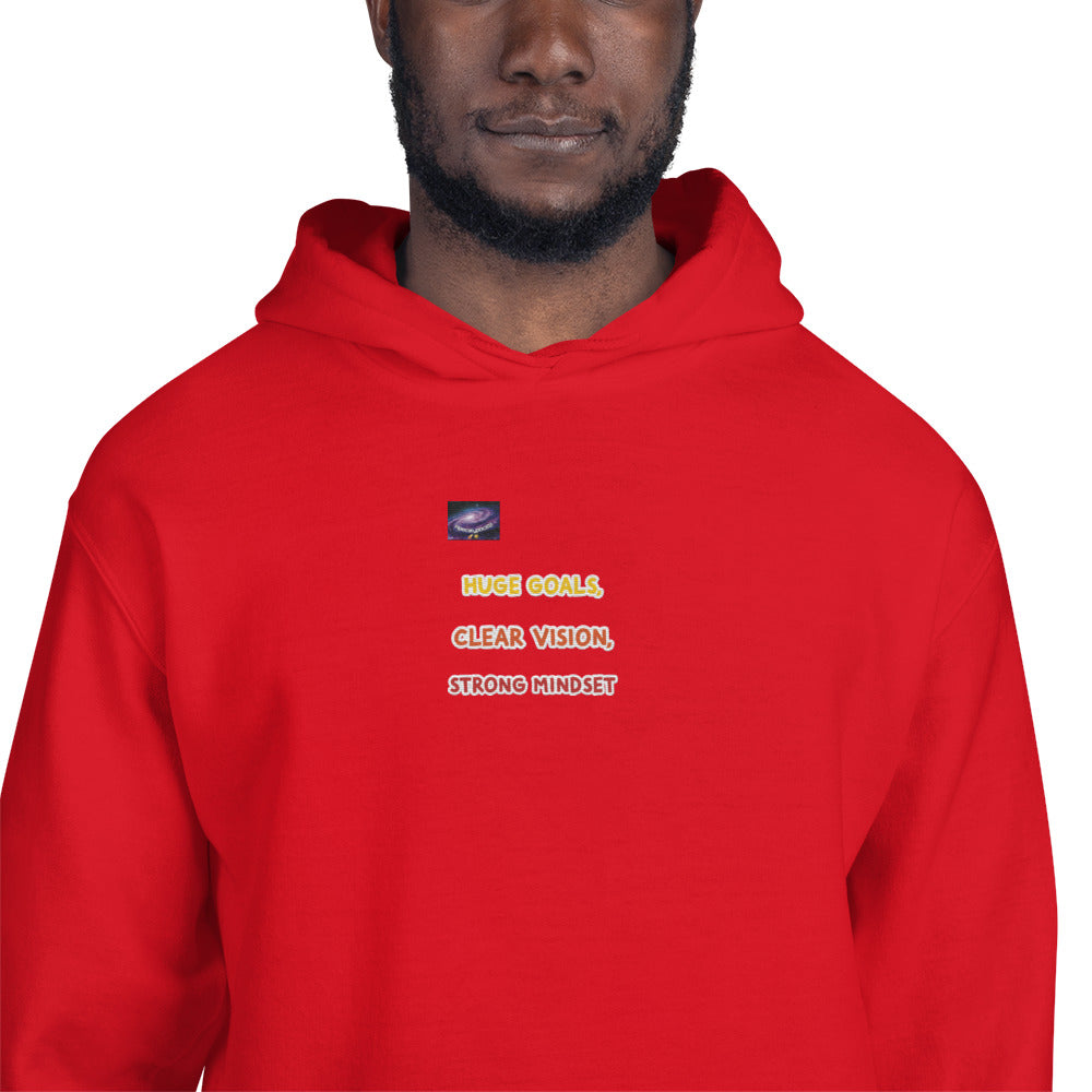 Hoodie - große Ziele, klare Vision, starke Denkweise (Mann/Frau)