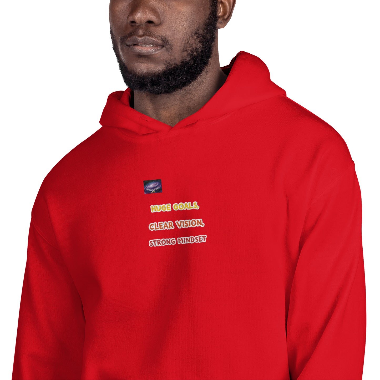 Hoodie - große Ziele, klare Vision, starke Denkweise (Mann/Frau)