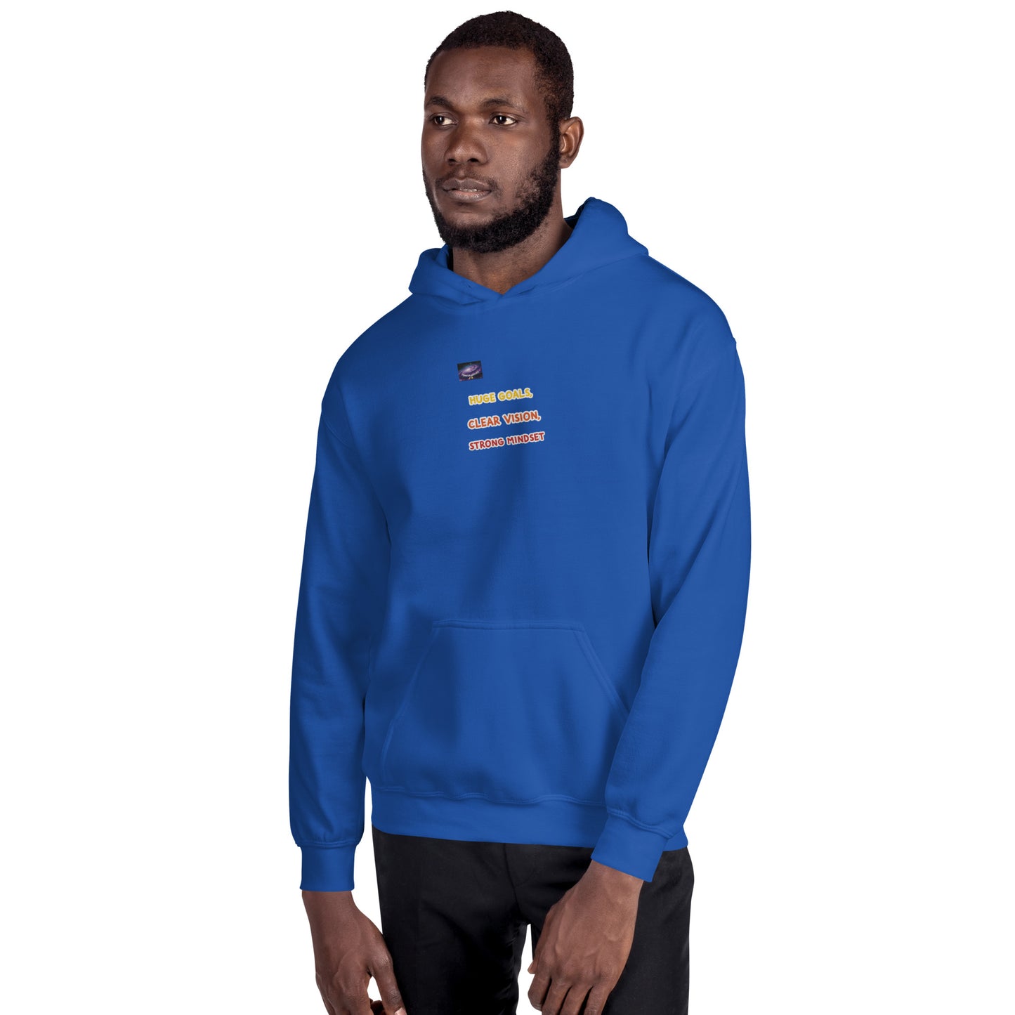 Hoodie - große Ziele, klare Vision, starke Denkweise (Mann/Frau)