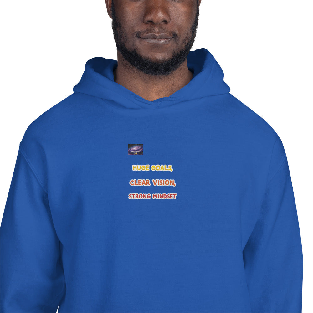Hoodie - große Ziele, klare Vision, starke Denkweise (Mann/Frau)