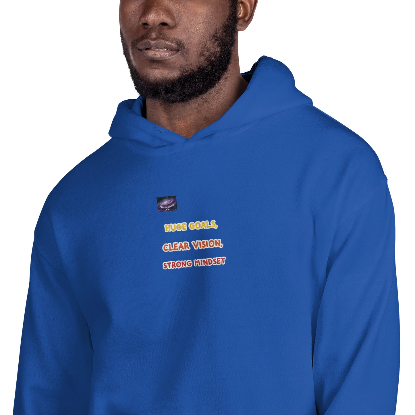 Hoodie - große Ziele, klare Vision, starke Denkweise (Mann/Frau)