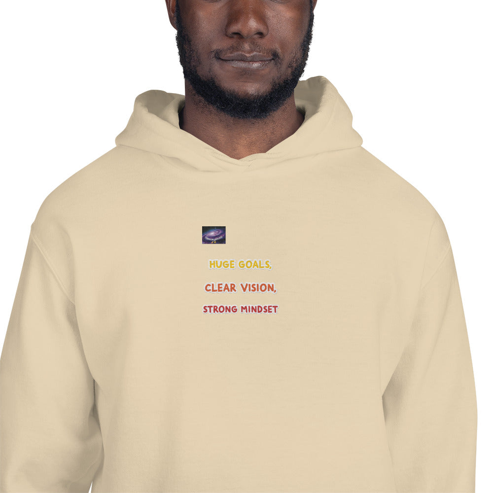 Hoodie - große Ziele, klare Vision, starke Denkweise (Mann/Frau)