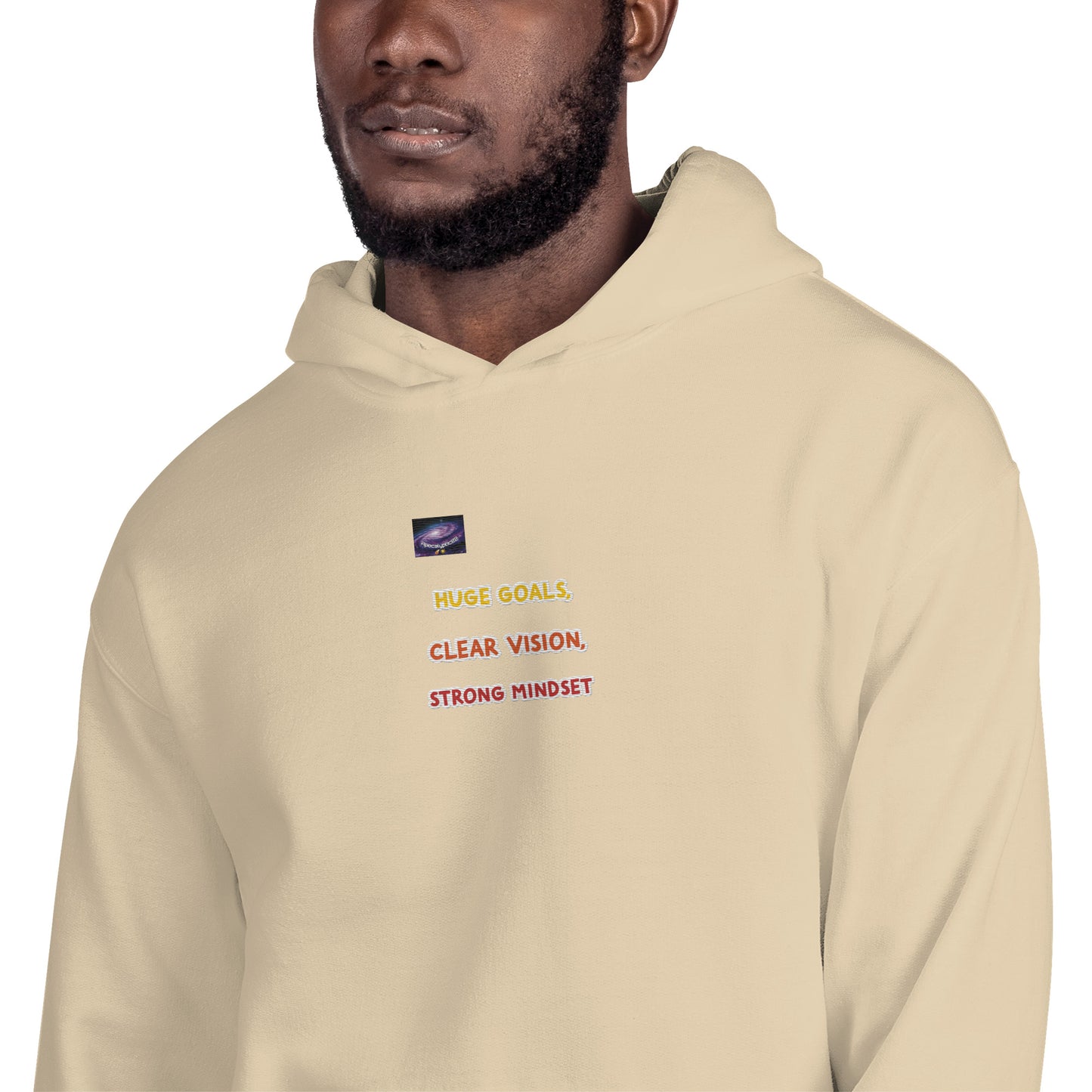 Hoodie - große Ziele, klare Vision, starke Denkweise (Mann/Frau)