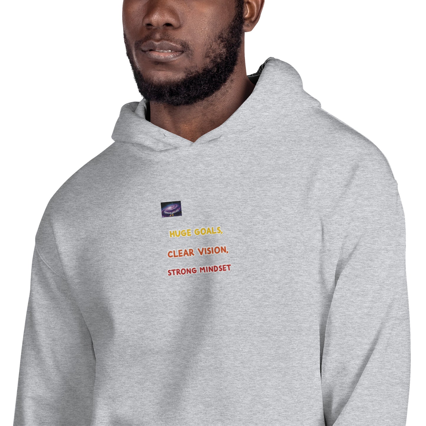Hoodie - große Ziele, klare Vision, starke Denkweise (Mann/Frau)