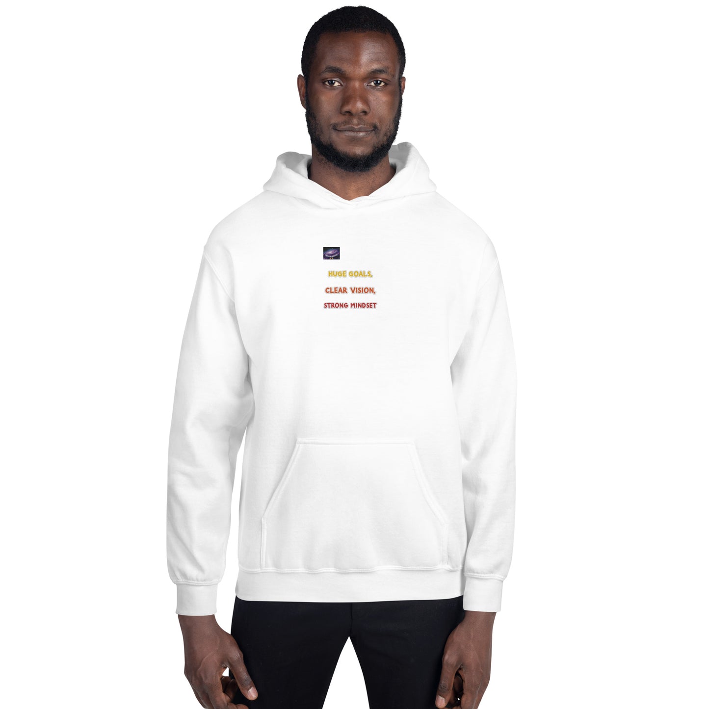 Hoodie - große Ziele, klare Vision, starke Denkweise (Mann/Frau)