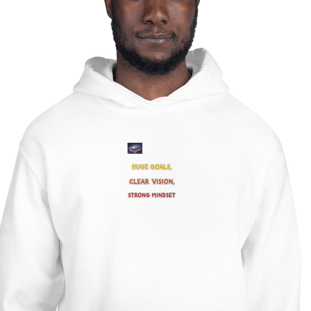 Hoodie - große Ziele, klare Vision, starke Denkweise (Mann/Frau)