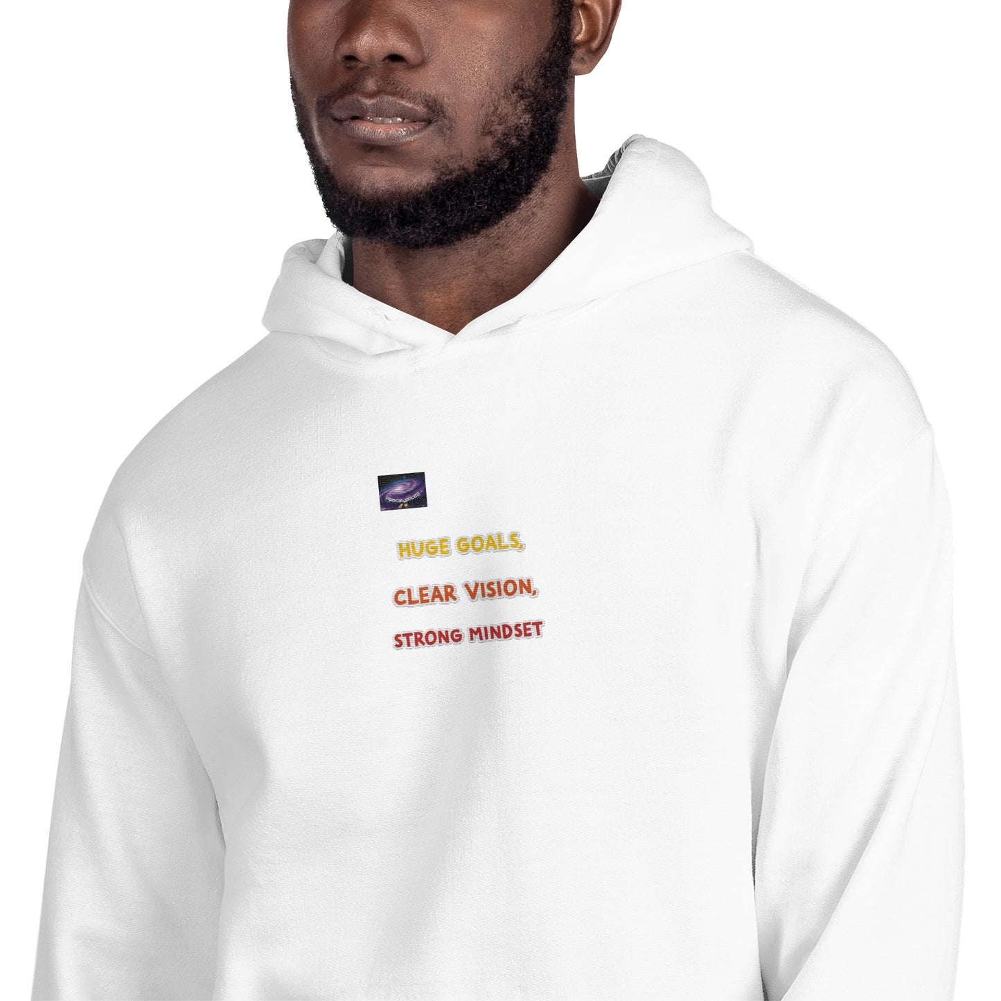 Hoodie - große Ziele, klare Vision, starke Denkweise (Mann/Frau)