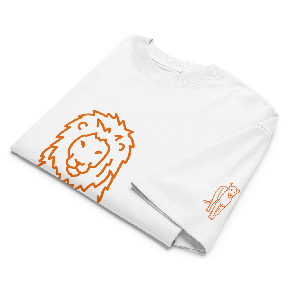 T-shirt col montant écologique - Lion (homme/femme)