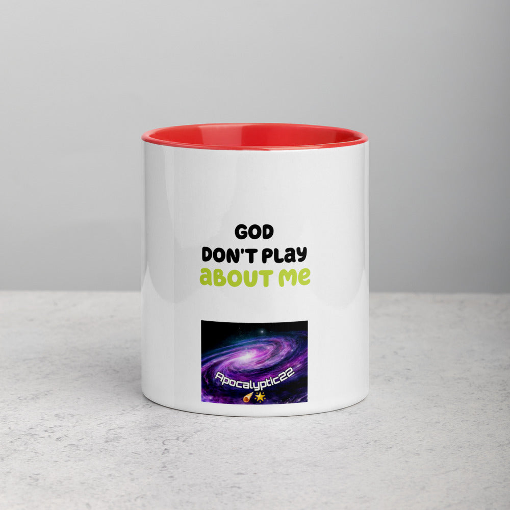 Mug à Intérieur Coloré - God don't play about me