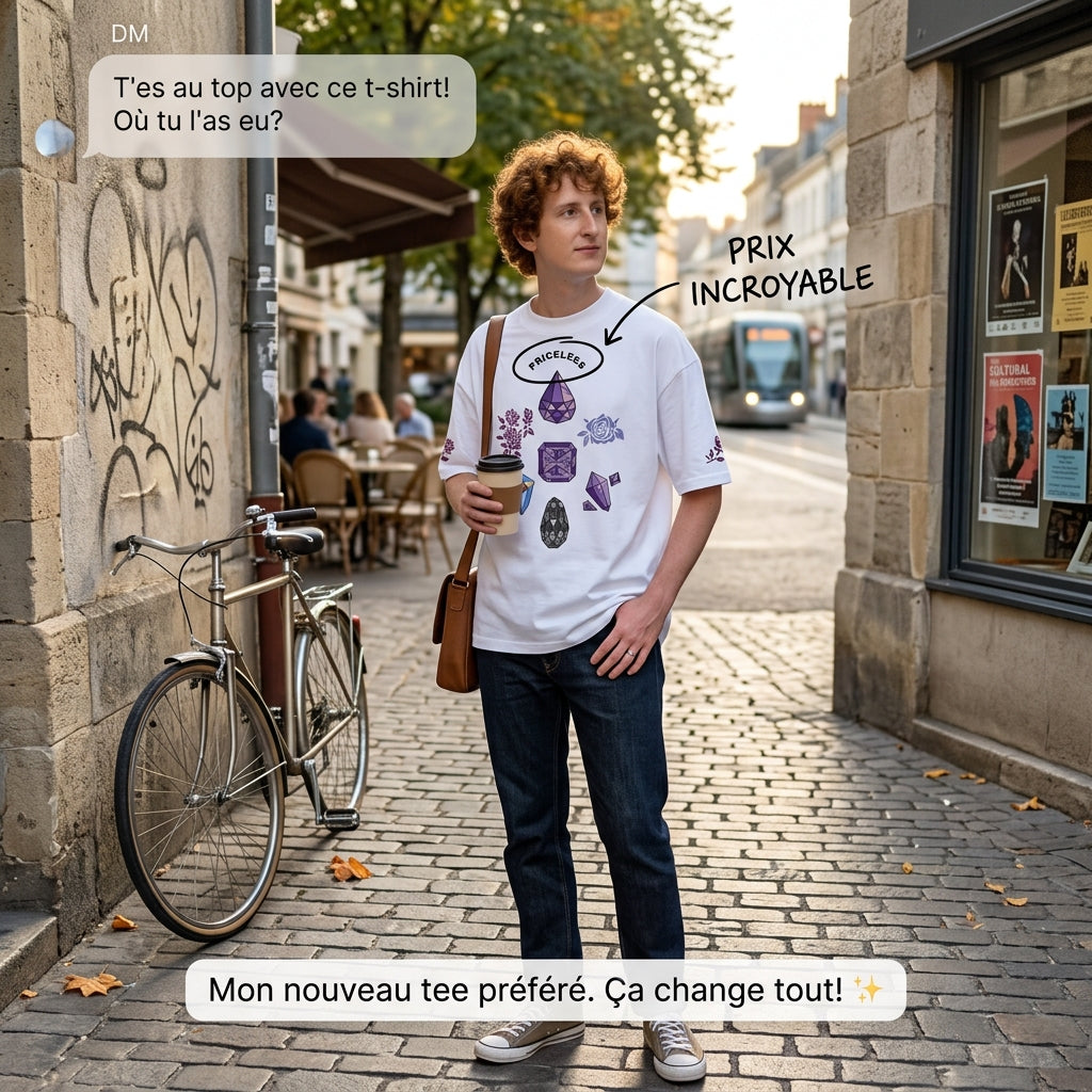 T-shirt col montant écologique - Priceless (homme/femme)